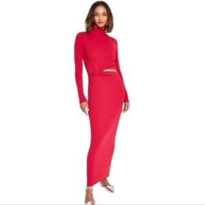 NWT Rachel Roy Raspberry Red Long Sweater Dress Size XL